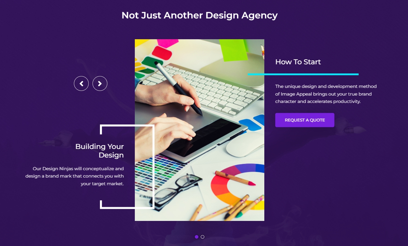 Image Appeal menu page screenshot